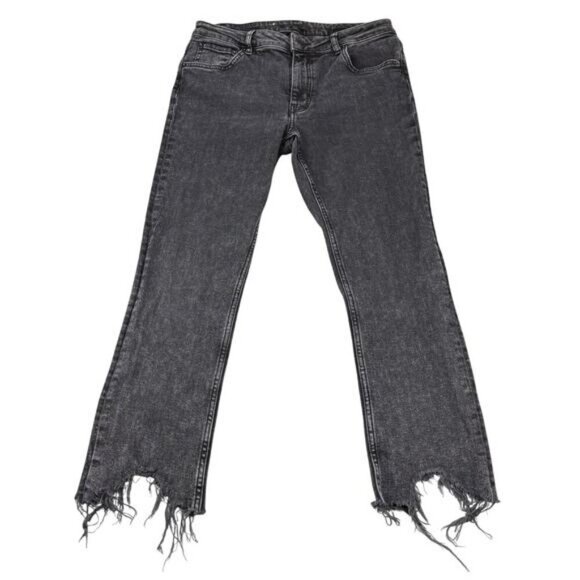 MAJE Anthracite Straight Cut Ripped Jeans Size XL - Picture 2 of 9